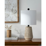 Modern European furniture - Organic-Carved Base Table Lamp - www.oroa.com