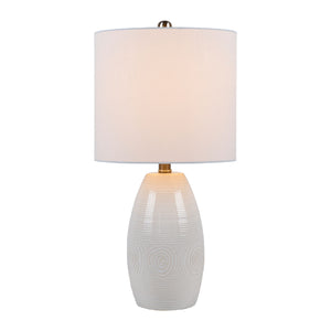   Modern European furniture - White Linen Ceramic Table Lamp - www.oroa.com | Oroa.com