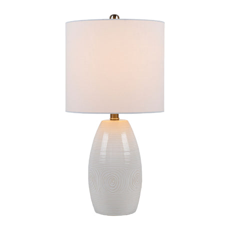   Modern European furniture - White Linen Ceramic Table Lamp - www.oroa.com | Oroa.com