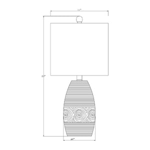   Modern European furniture - White Linen Ceramic Table Lamp - www.oroa.com | Oroa.com