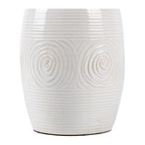 Modern European furniture - White Linen Ceramic Table Lamp - www.oroa.com