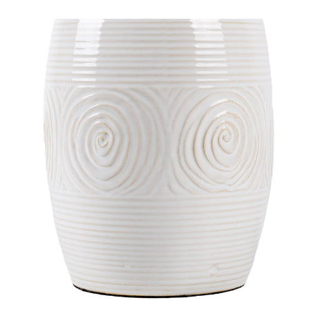 Modern European furniture - White Linen Ceramic Table Lamp - www.oroa.com