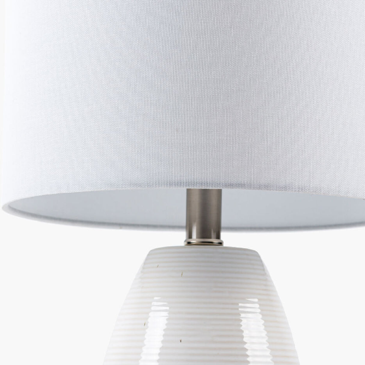   Modern European furniture - White Linen Ceramic Table Lamp - www.oroa.com | Oroa.com