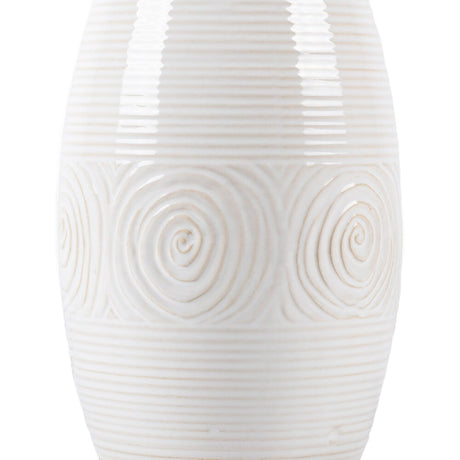 Modern European furniture - White Linen Ceramic Table Lamp - www.oroa.com