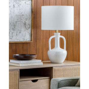   White Ceramic Amphora Table Lamp | Oroa.com