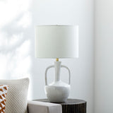 Modern European furniture - White Ceramic Amphora Table Lamp - www.oroa.com