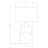 Modern European furniture - White Ceramic Amphora Table Lamp - www.oroa.com