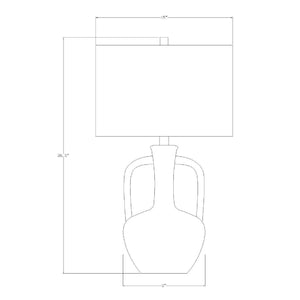   White Ceramic Amphora Table Lamp | Oroa.com