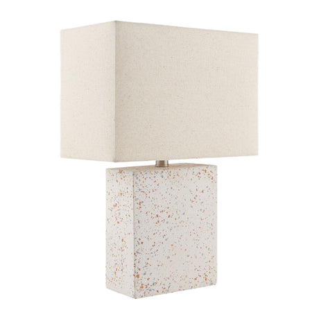 Modern European furniture - Brushed White Concrete Table Lamp - www.oroa.com