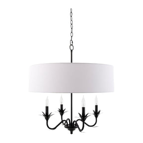 Modern European furniture - Black Floral Candelabra 4-Light Chandelier - www.oroa.com