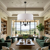 Modern European furniture - Black Floral Candelabra 4-Light Chandelier - www.oroa.com