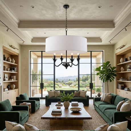   Modern European furniture - Black Floral Candelabra 4-Light Chandelier - www.oroa.com | Oroa.com