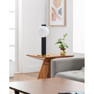   White Glass Modern Table Lamp | Oroa.com