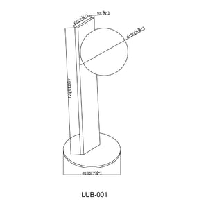   White Glass Modern Table Lamp | Oroa.com