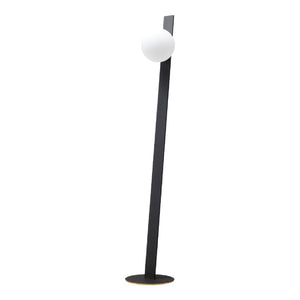   White Glass Modern Floor Lamp | Oroa.com