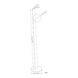Modern European furniture - White Glass Modern Floor Lamp - www.oroa.com