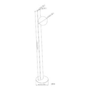   White Glass Modern Floor Lamp | Oroa.com