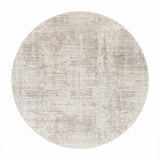 Modern European furniture - Gray Viscose Blend Round Carpet - www.oroa.com