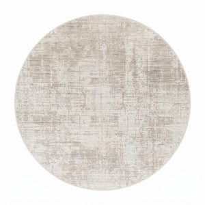   Modern European furniture - Gray Viscose Blend Round Carpet - www.oroa.com | Oroa.com