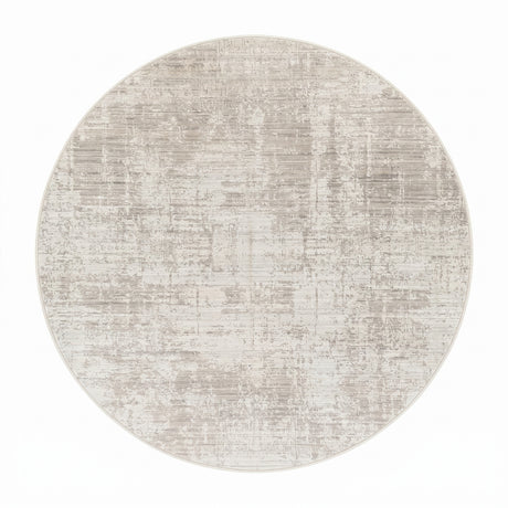   Modern European furniture - Gray Viscose Blend Round Carpet - www.oroa.com | Oroa.com
