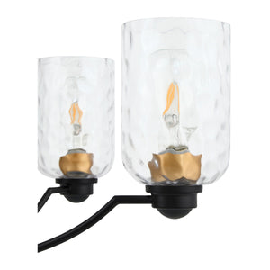   Modern European furniture - Textured Clear Glass 5-Light Chandelier - www.oroa.com | Oroa.com
