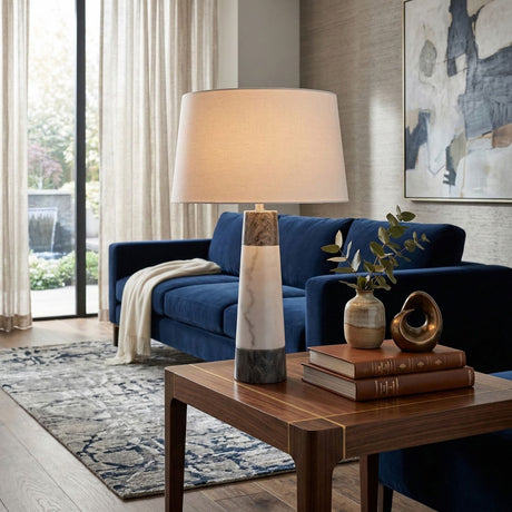   Two-Toned Marble Table Lamp | Oroa.com