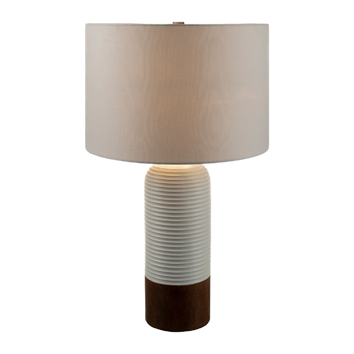   Modern European furniture - White Drum Linen Table Lamp - www.oroa.com | Oroa.com