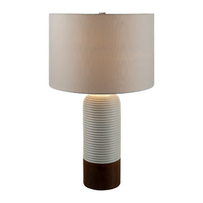 Modern European furniture - White Drum Linen Table Lamp - www.oroa.com