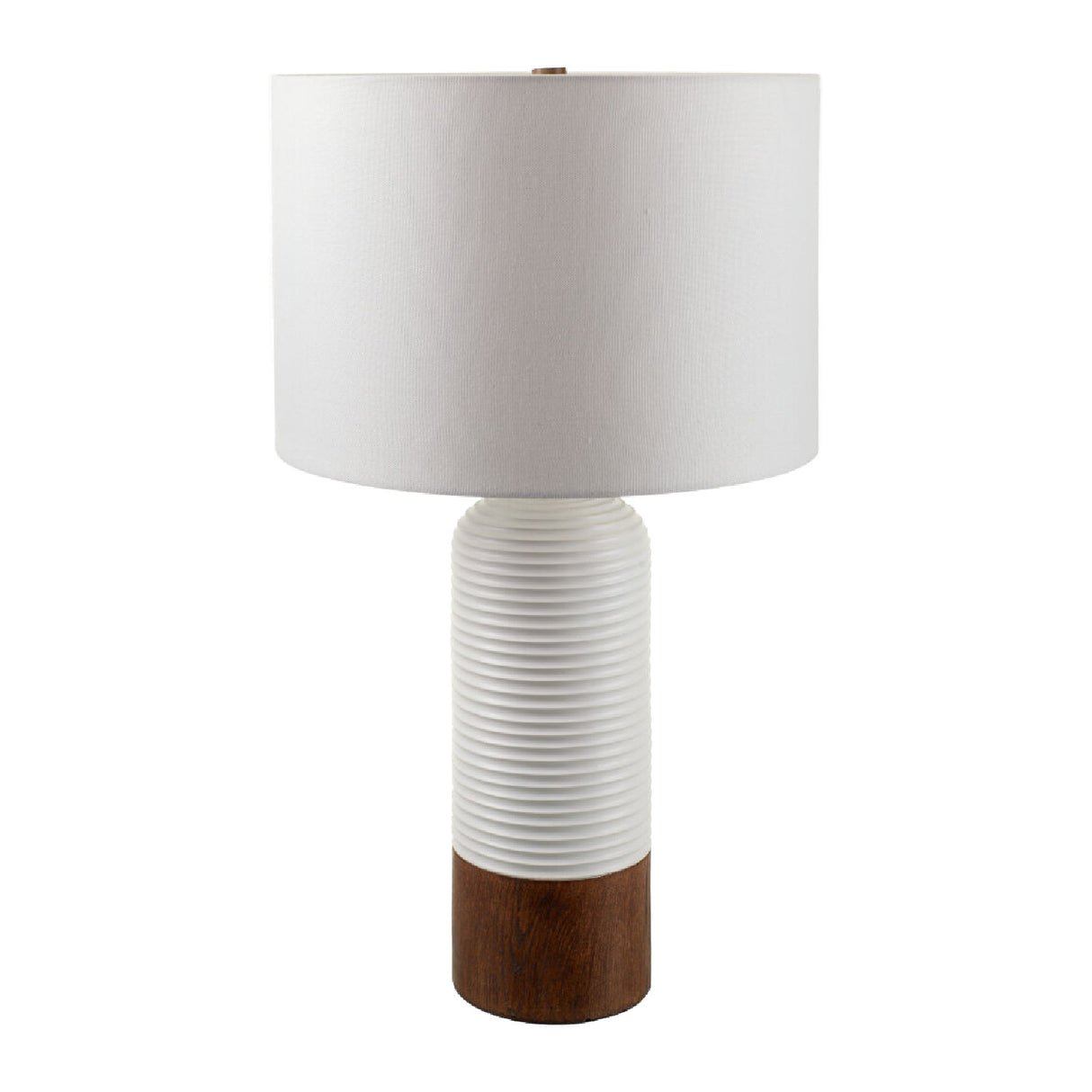   Modern European furniture - White Drum Linen Table Lamp - www.oroa.com | Oroa.com