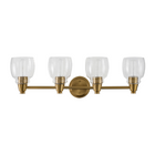 Modern European furniture - Gold Framed Glass Wall Lamp - www.oroa.com