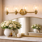 Modern European furniture - Gold Framed Glass Wall Lamp - www.oroa.com