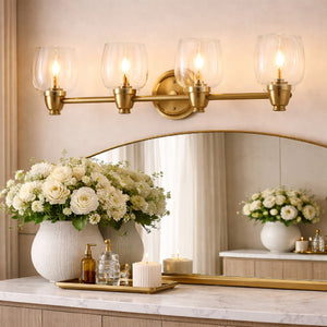   Modern European furniture - Gold Framed Glass Wall Lamp - www.oroa.com | Oroa.com