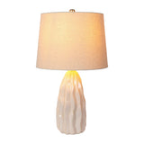 Modern European furniture - Wavy White Ceramic Table Lamp - www.oroa.com