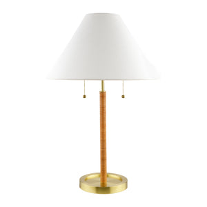   Modern European furniture - White Linen Pull-Switch Table Lamp - www.oroa.com | Oroa.com