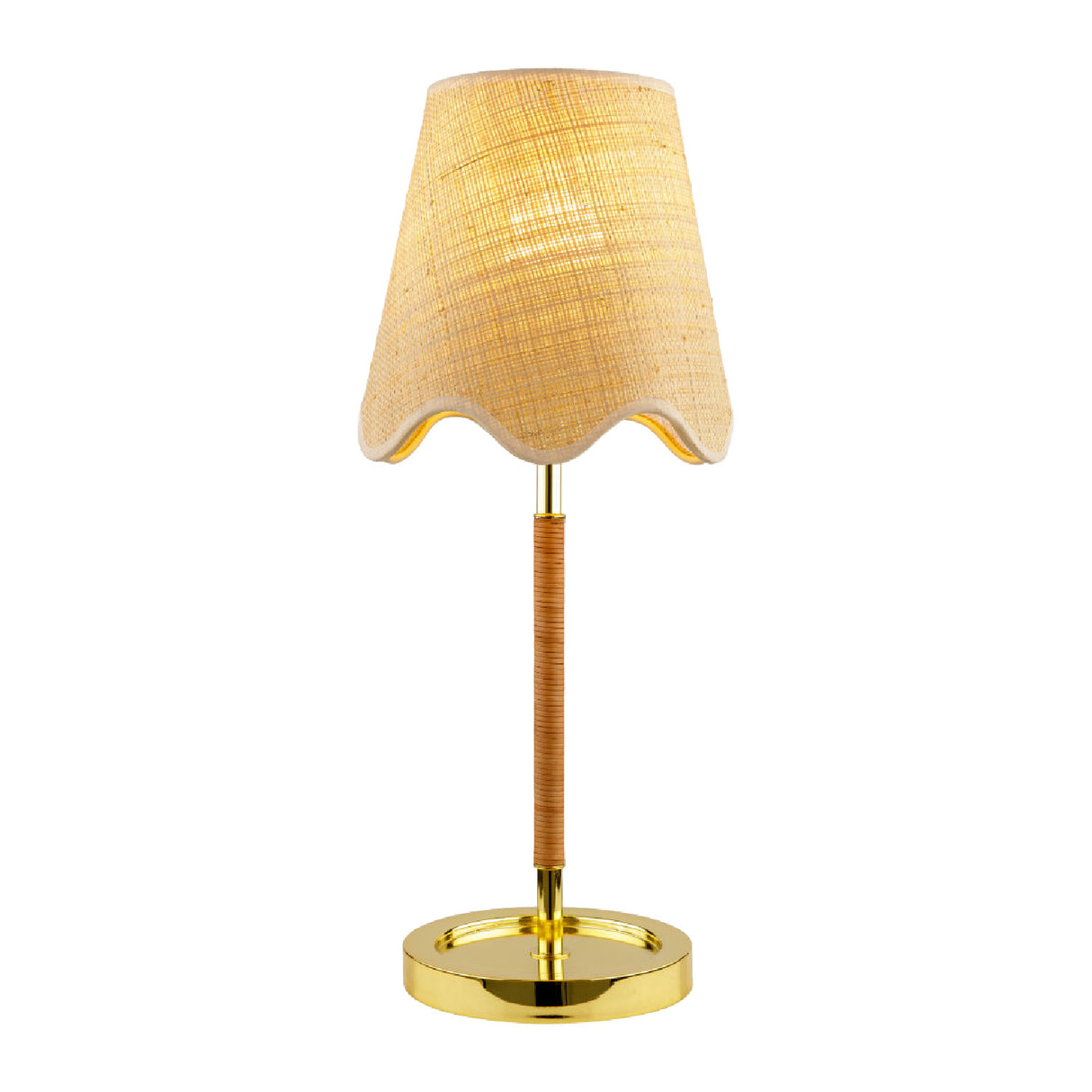   Modern European furniture - Scalloped Beige Jute Table Lamp - www.oroa.com | Oroa.com