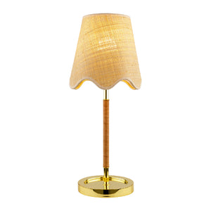   Modern European furniture - Scalloped Beige Jute Table Lamp - www.oroa.com | Oroa.com