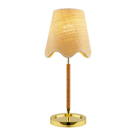   Modern European furniture - Scalloped Beige Jute Table Lamp - www.oroa.com | Oroa.com