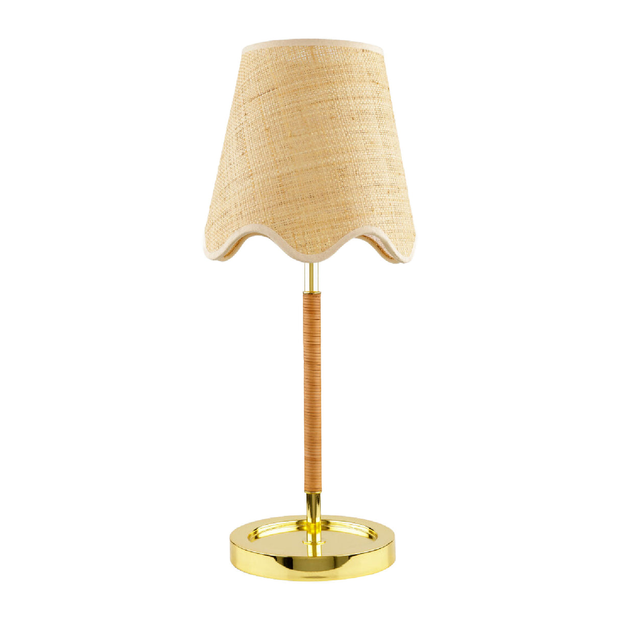   Modern European furniture - Scalloped Beige Jute Table Lamp - www.oroa.com | Oroa.com