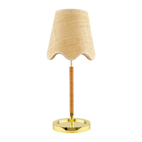 Modern European furniture - Scalloped Beige Jute Table Lamp - www.oroa.com