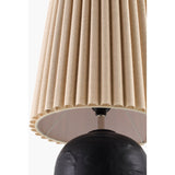 Modern European furniture - Pleated Linen Ceramic Table Lamps (2) - www.oroa.com