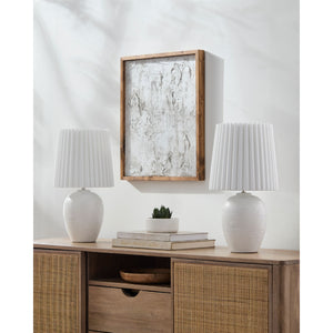   Modern European furniture - Pleated Linen Ceramic Table Lamps (2) - www.oroa.com | Oroa.com