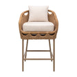 Modern European furniture - Hand-Woven Wicker Outdoor Bar Stool - www.oroa.com