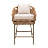 Modern European furniture - Hand-Woven Wicker Outdoor Bar Stool - www.oroa.com