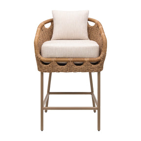 Modern European furniture - Hand-Woven Wicker Outdoor Bar Stool - www.oroa.com