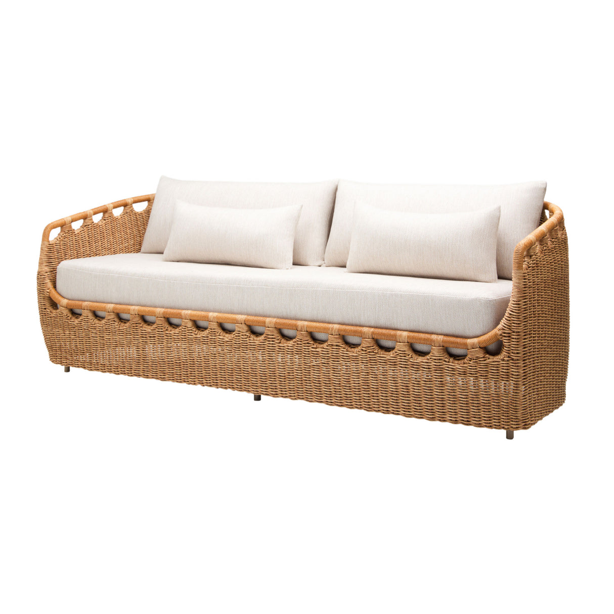   Hand-Woven Wicker Outdoor Sofa | Oroa.com