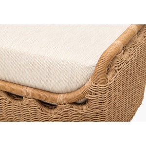   Hand-Woven Wicker Outdoor Ottoman | Oroa.com