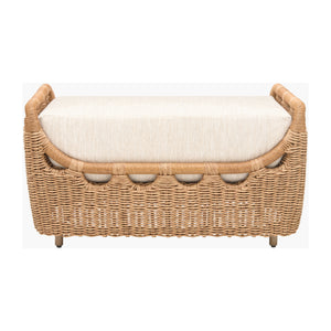   Hand-Woven Wicker Outdoor Ottoman | Oroa.com