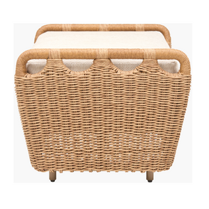   Hand-Woven Wicker Outdoor Ottoman | Oroa.com
