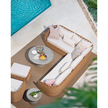 Modern European furniture - Hand-Woven Wicker Outdoor Sectional Sofa - www.oroa.com