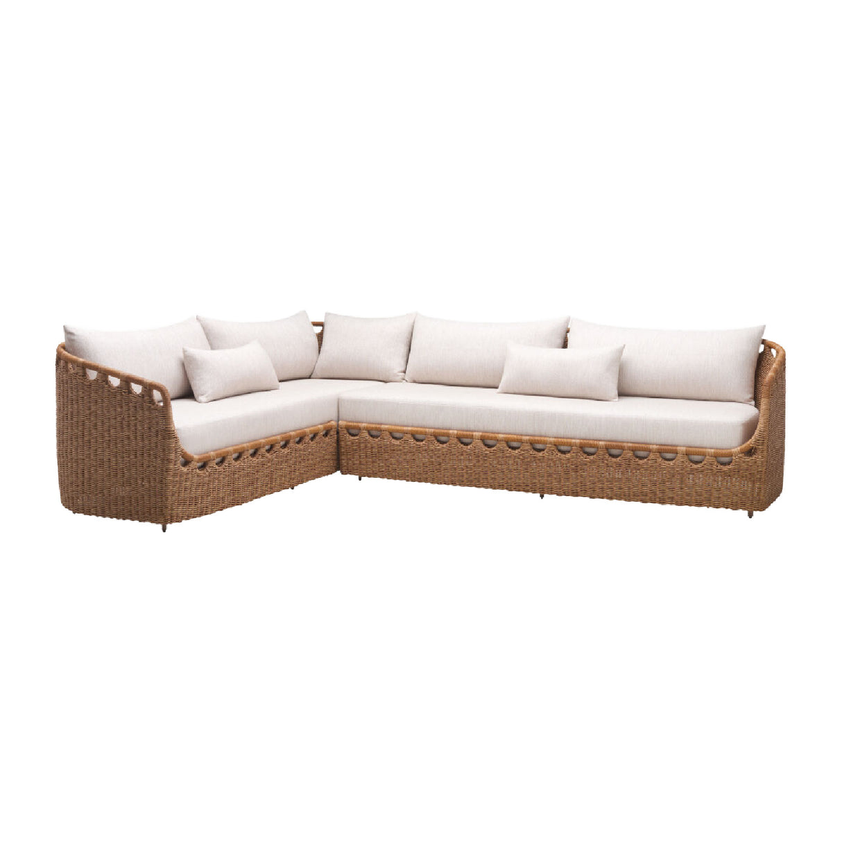   Modern European furniture - Hand-Woven Wicker Outdoor Sectional Sofa - www.oroa.com | Oroa.com